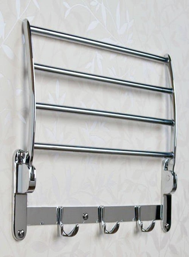 KEEPWELL Stainless Steel Folding Towel Rack/Bathroom Rack/Towel Stand/Hanger/Towel Holder/Bathroom Accessories (18 inch Long) - Image 3
